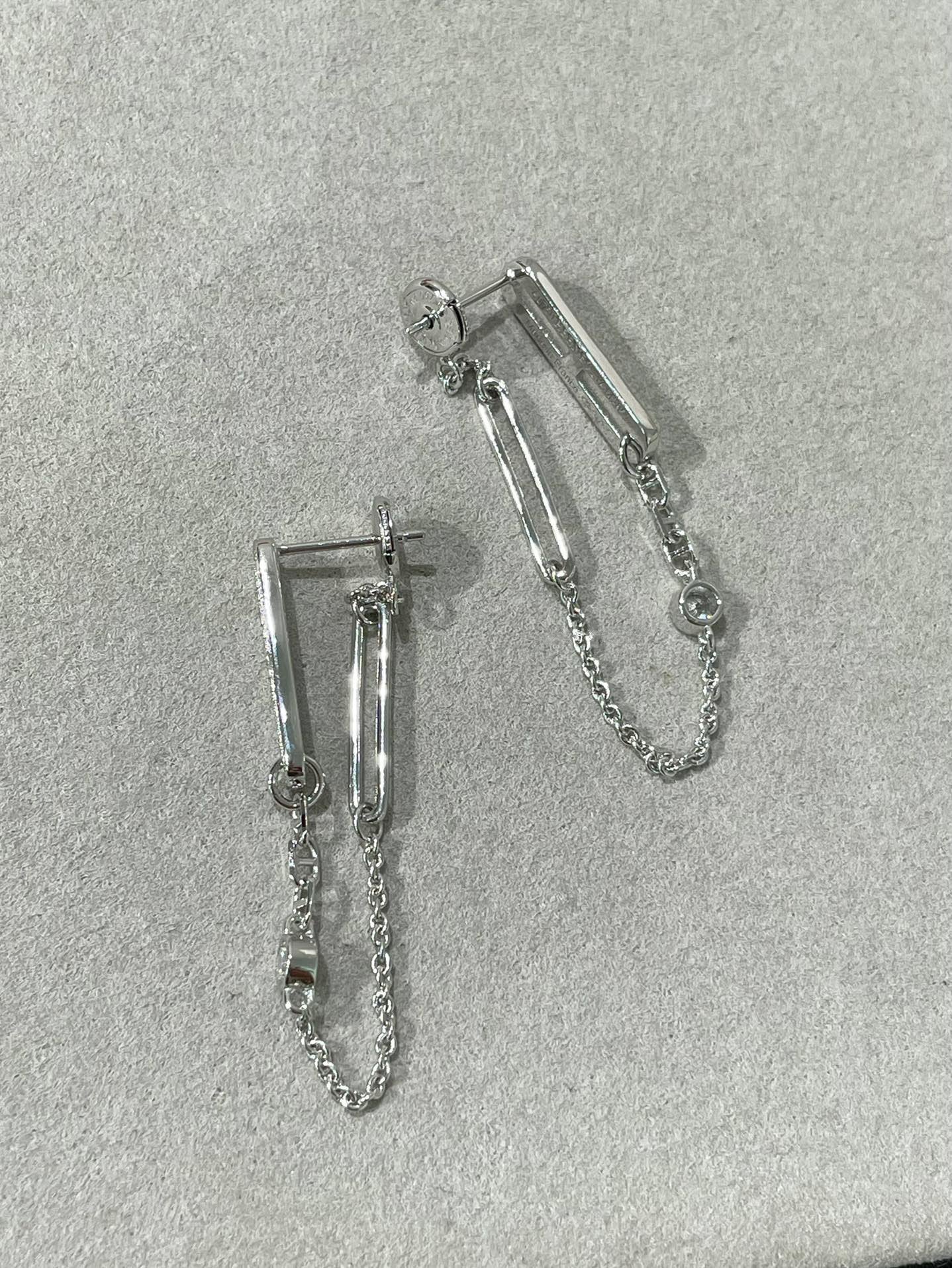 Mysitc CHAINE CHAOS DIAMOND DROP EARRINGS