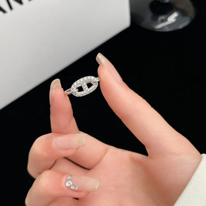 Mysitc RONDE SMALL SILVER DIAMOND RING