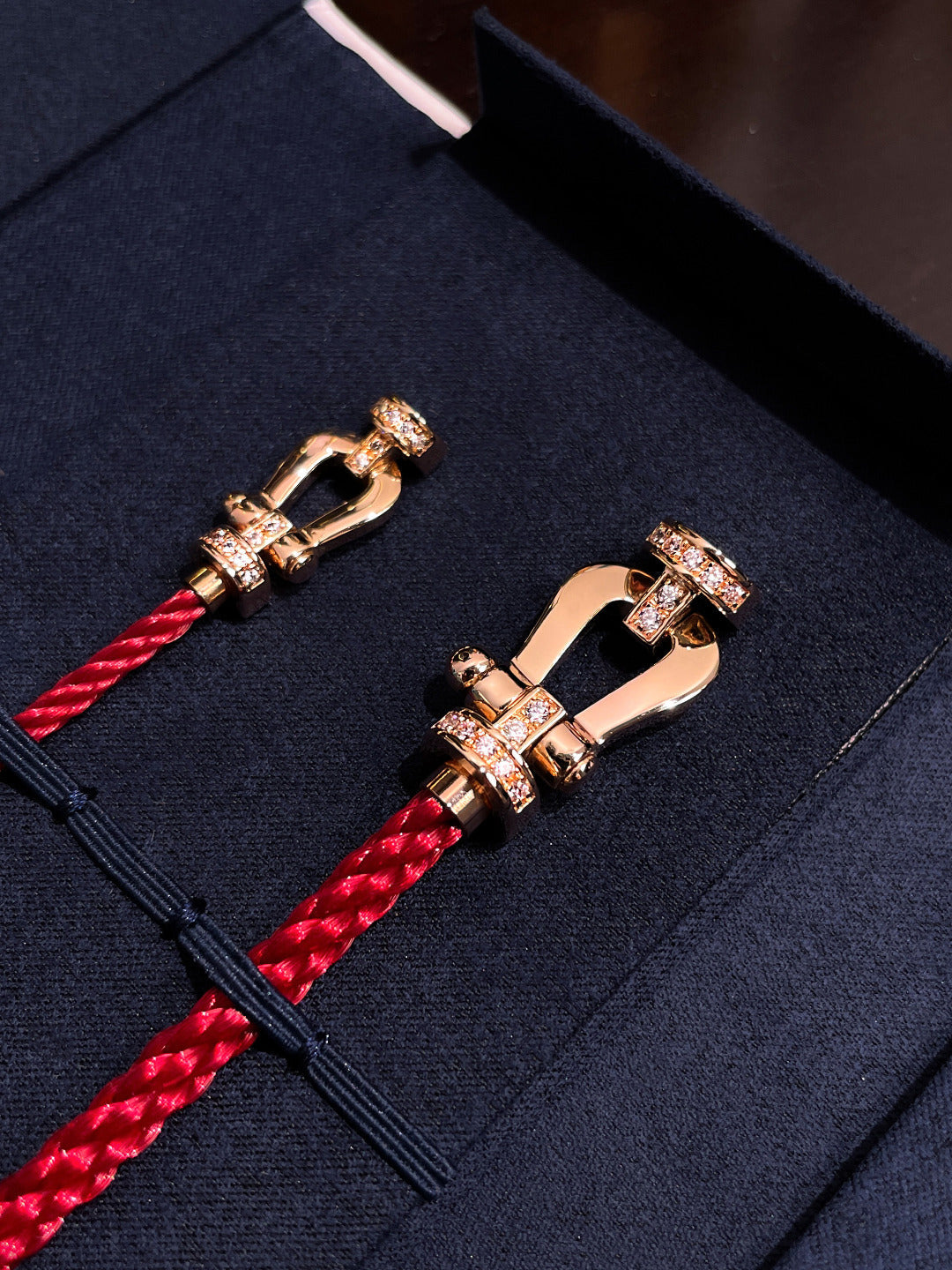 Mysitc FORCE 10 HALF DIAMOND PINK GOLD RED CORDERI LARGE AND MEDIUM MODEL