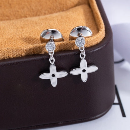 Mysitc VIDYLLE SILVER DIAMOND MINI DROP EARRINGS