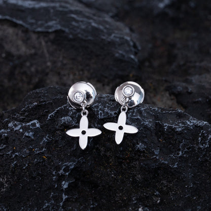 Mysitc VIDYLLE SILVER DIAMOND MINI DROP EARRINGS