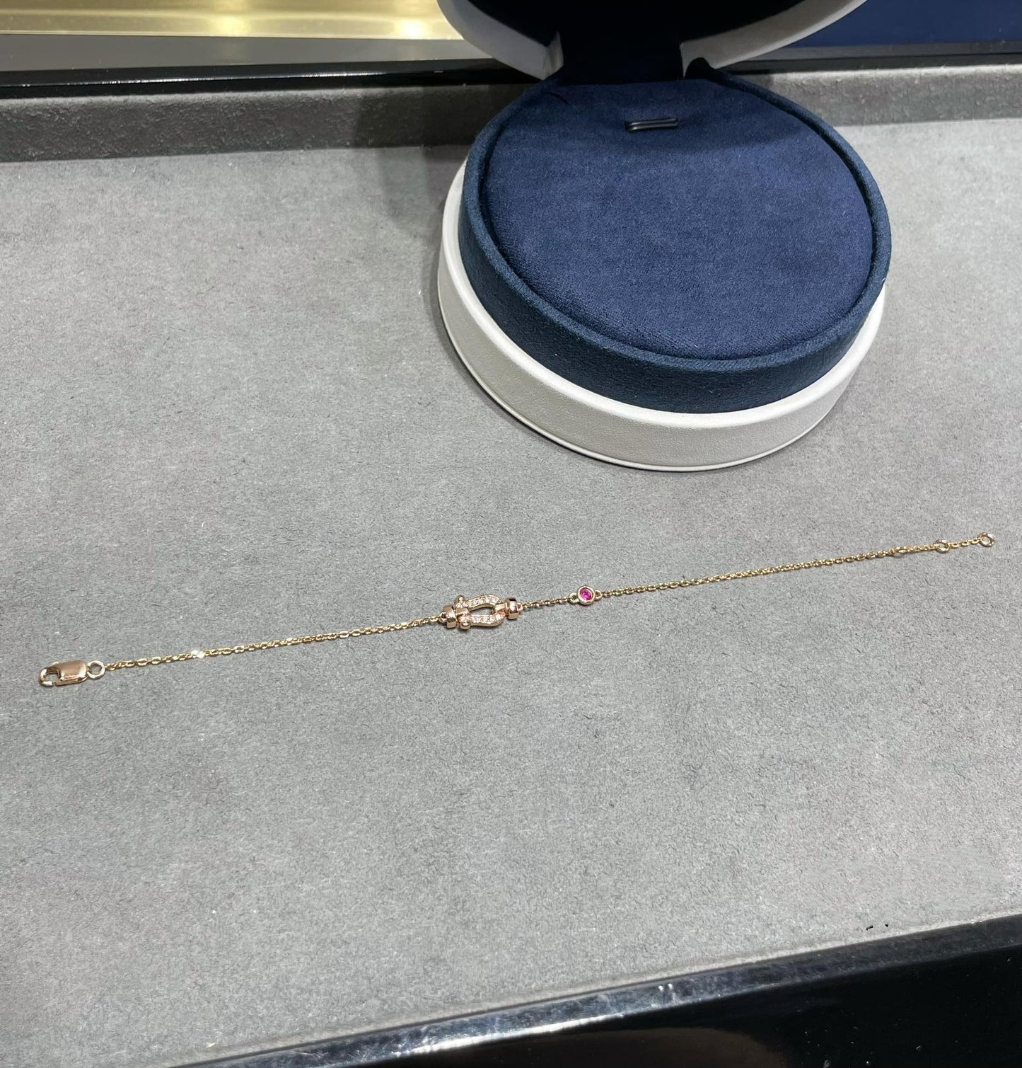 Mysitc FORCE 10 DIAMOND CHAIN LINK PINK GOLD BRACELET