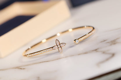 Mysitc IDYLLE GOLD OPEN BRACELET DIAMOND PAVED