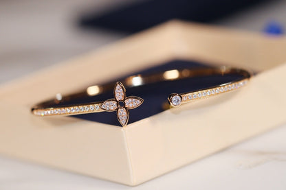 Mysitc IDYLLE GOLD OPEN BRACELET DIAMOND PAVED