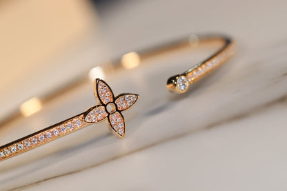 Mysitc IDYLLE GOLD OPEN BRACELET DIAMOND PAVED