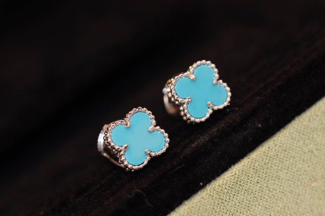 Mystic CLOVER MINI ターコイズ シルバー スタッドピアス