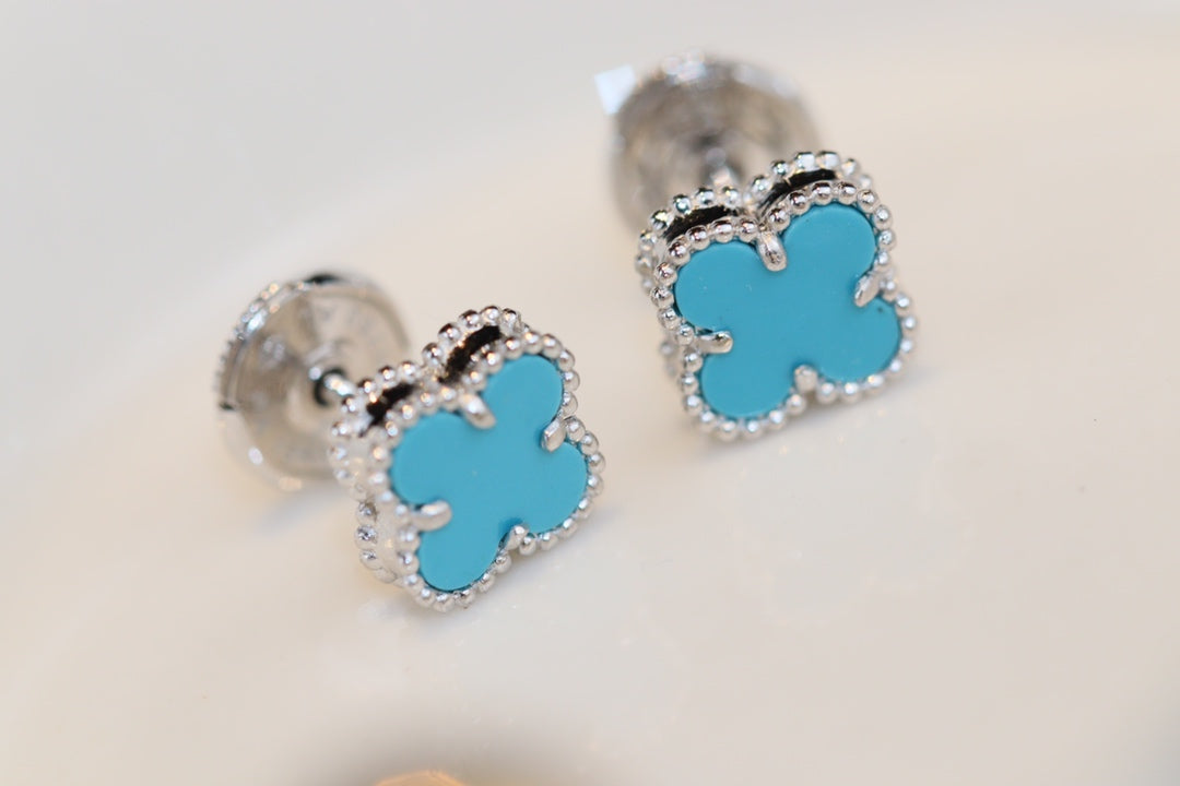 Mystic CLOVER MINI ターコイズ シルバー スタッドピアス