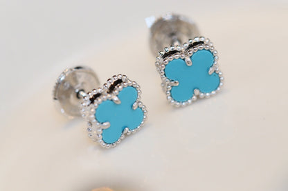 Mystic CLOVER MINI ターコイズ シルバー スタッドピアス