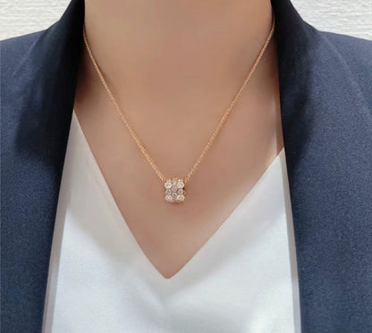Mysitc BEE LOVE DIAMOND PAVED 3 ROW NECKLACE