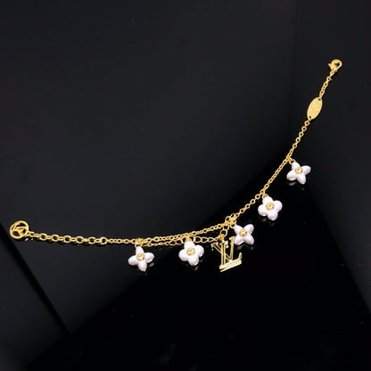 Mysitc LOGO 6 MOTIF STAR AND SUN GOLD BRACELET