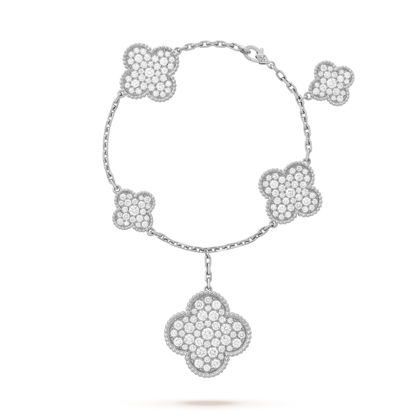 Mysitc CLOVER 6 MOTIFS SILVER DIAMOND BRACELET