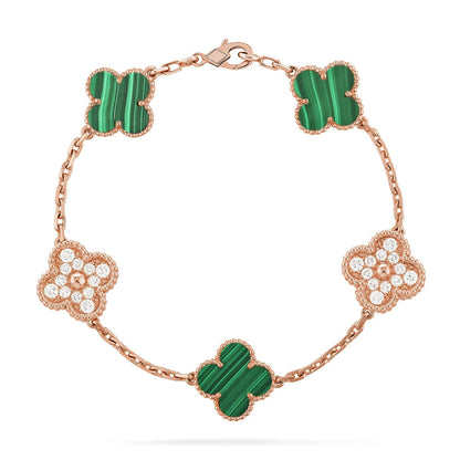 [Mysitc ]New  CLOVER 5 MOTIF MALACHITE BRACELET COLLECTION