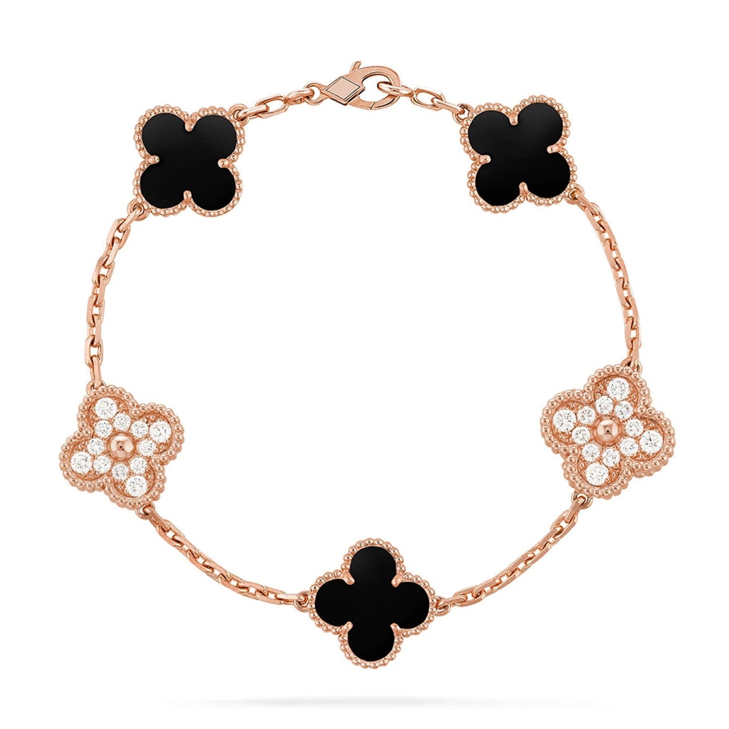 [Mysitc ]New CLOVER 5 MOTIF ONYXS BRACELET COLLECTION