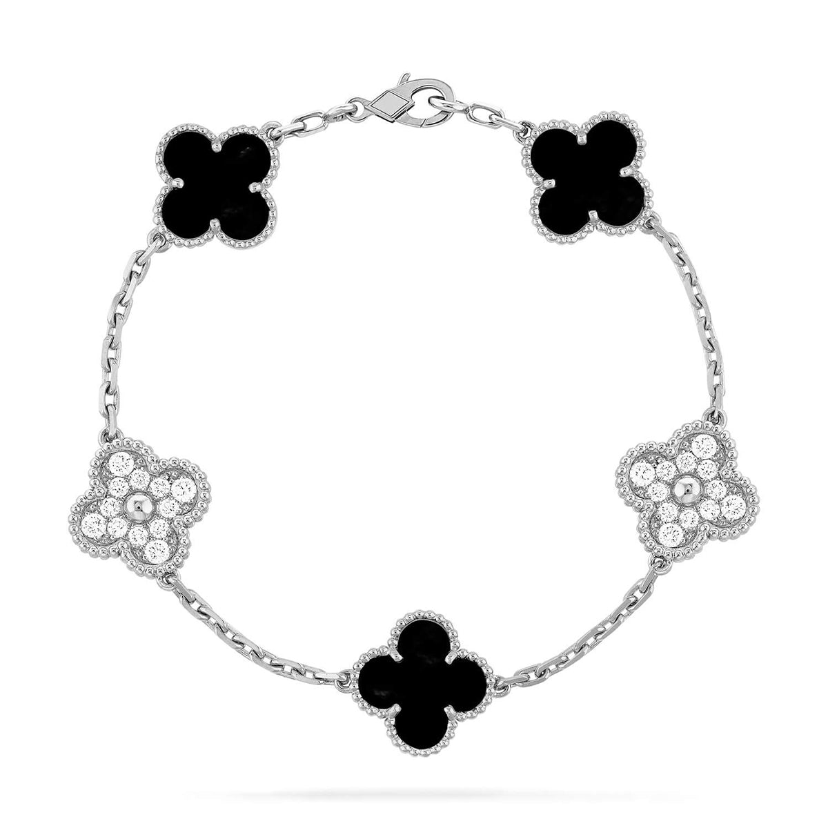 [Mysitc ]New CLOVER 5 MOTIF ONYXS BRACELET COLLECTION
