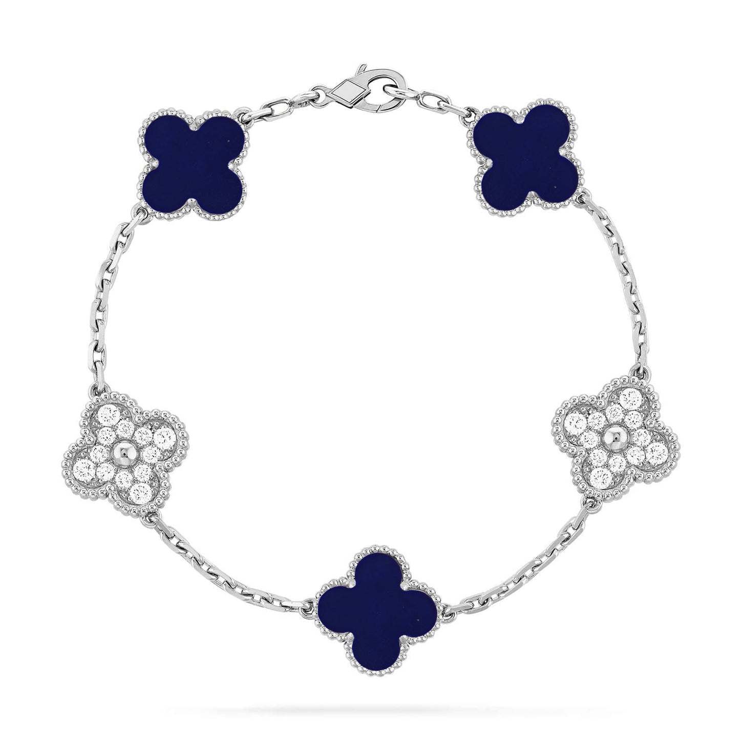 [Mysitc ]New CLOVER 5 MOTIF LAPIS LAZULI BRACELET COLLECTION