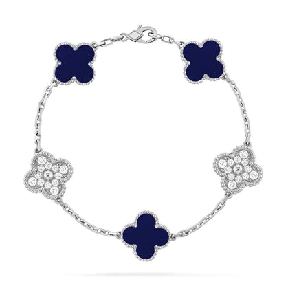 [Mysitc ]New CLOVER 5 MOTIF LAPIS LAZULI BRACELET COLLECTION