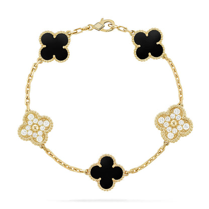 [Mysitc ]New CLOVER 5 MOTIF ONYXS BRACELET COLLECTION