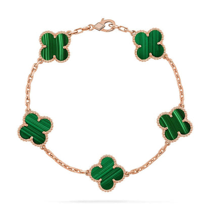 [Mysitc ]New  CLOVER 5 MOTIF MALACHITE BRACELET COLLECTION