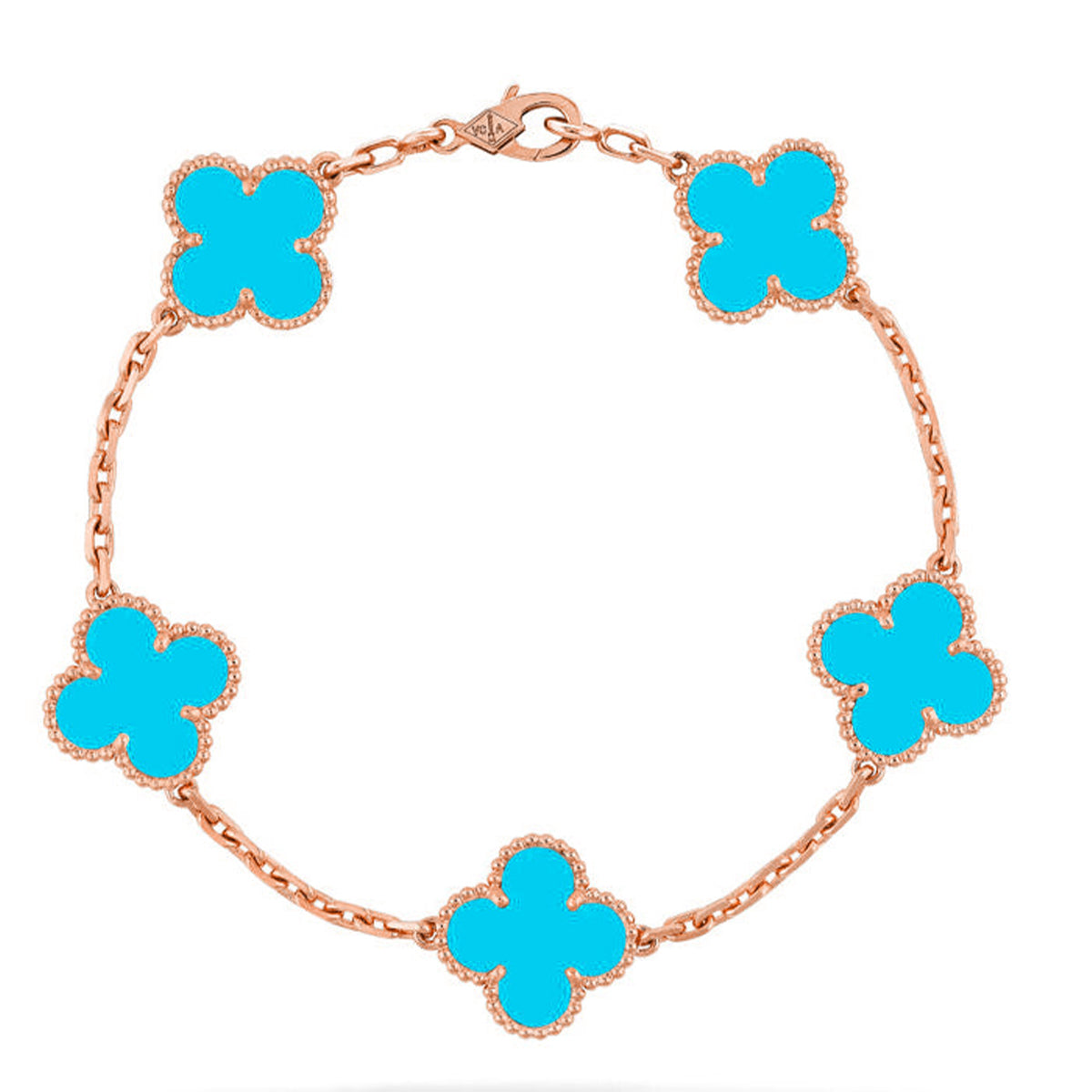 [Mysitc ]New  CLOVER 5 MOTIF TURQUOISE BRACELET COLLECTION