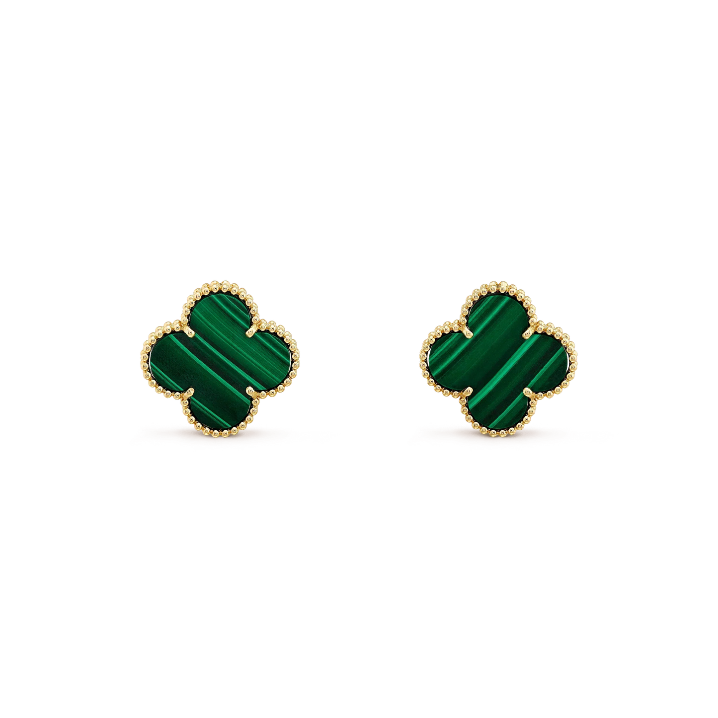 Mysitc CLOVER MINI 9.5MM マラカイト イヤリング
