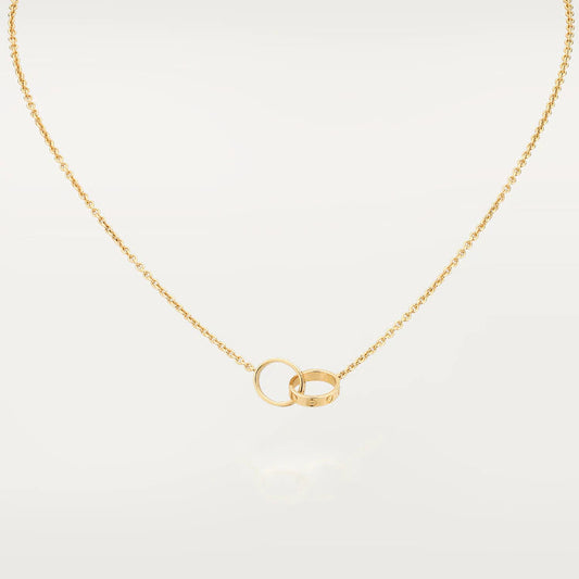 Mysitc LOVE NECKLACE DOUBLE RING GOLD