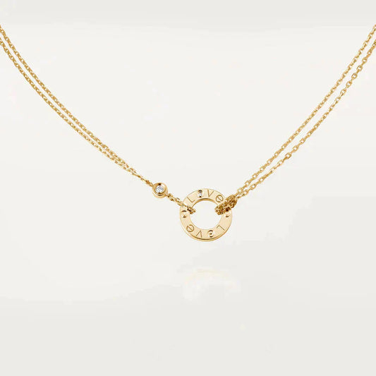 Mysitc LOVE NECKLACE 16MM 2 DIAMONDS