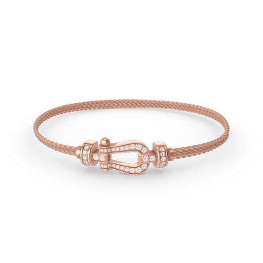 Mysitc FORCE SMALL HORSESHOE  DIAMOND CHAIN ROPE BRACELET