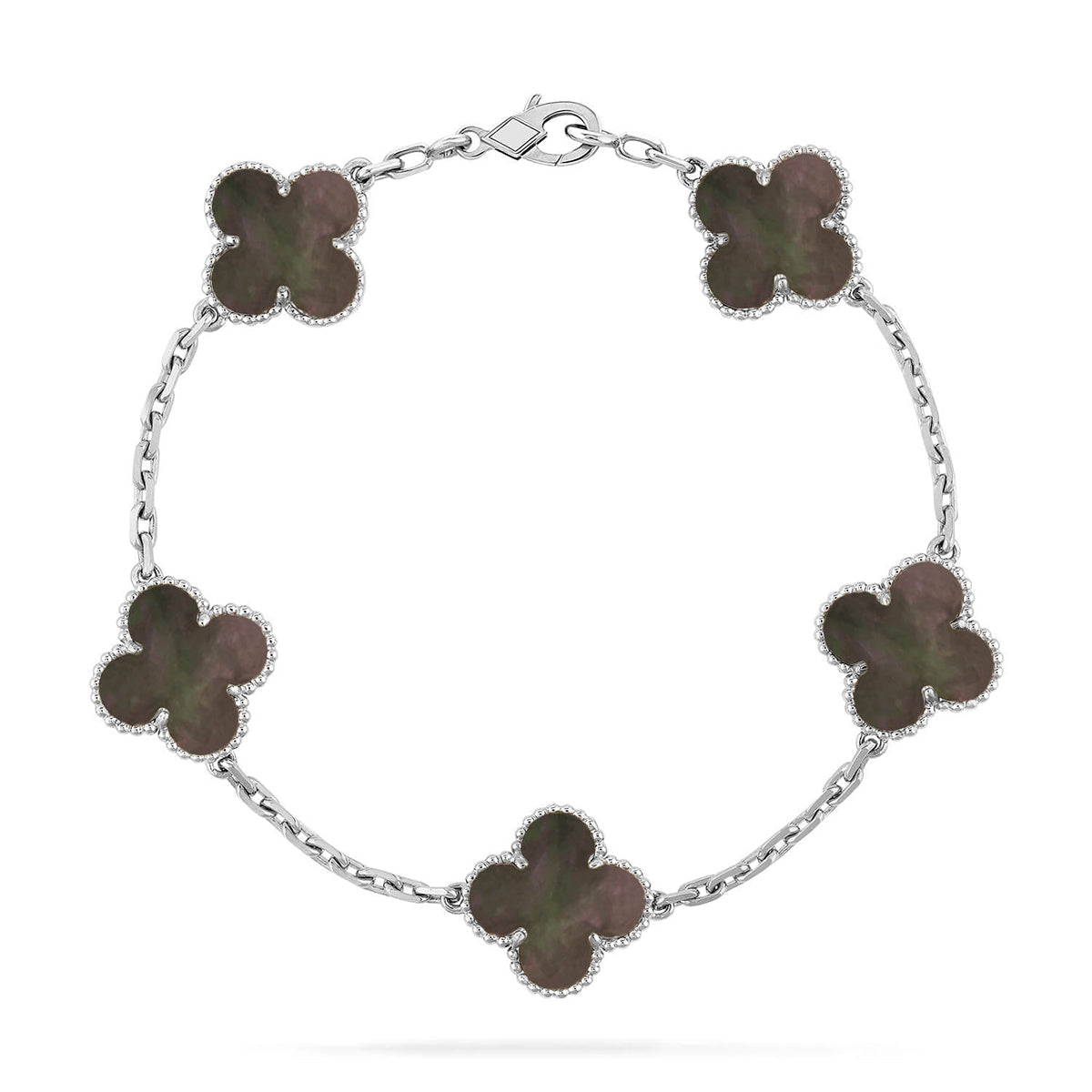 [Mysitc ]New CLOVER 5 MOTIF GRAY MOP BRACELET COLLECTION