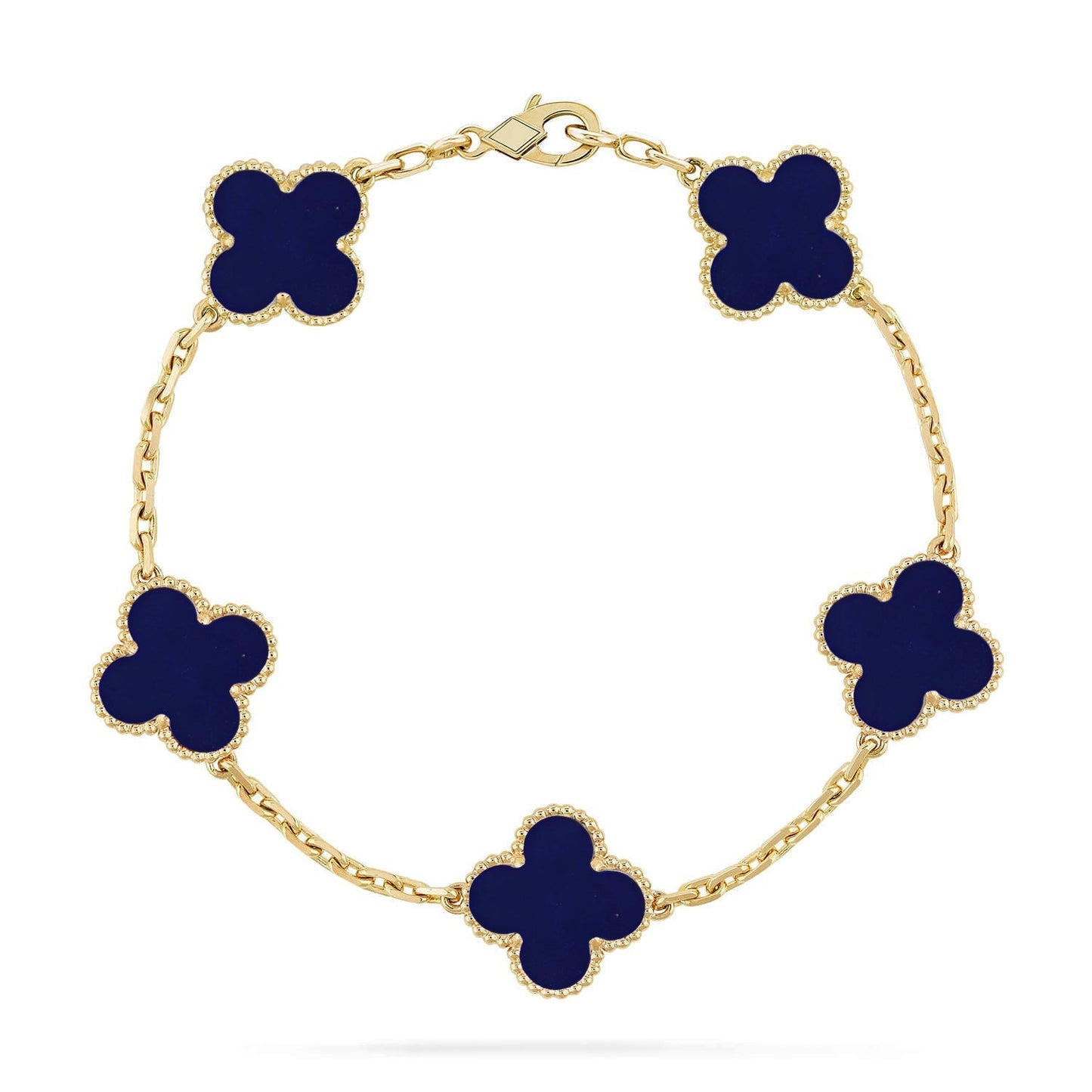 [Mysitc ]New CLOVER 5 MOTIF LAPIS LAZULI BRACELET COLLECTION