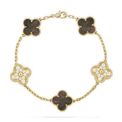 [Mysitc ]New CLOVER 5 MOTIF GRAY MOP BRACELET COLLECTION