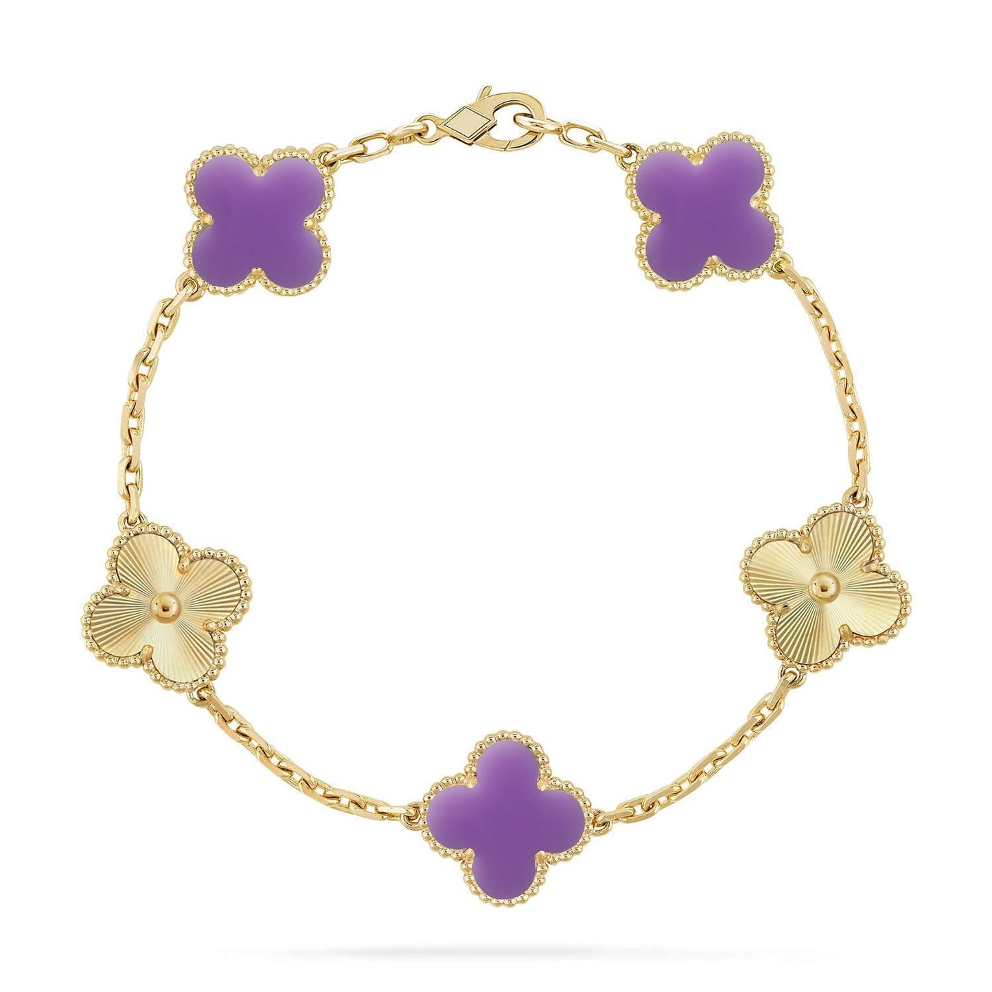[Mysitc ]New CLOVER 5 MOTIF LIGHT PURPLE BRACELET COLLECTION