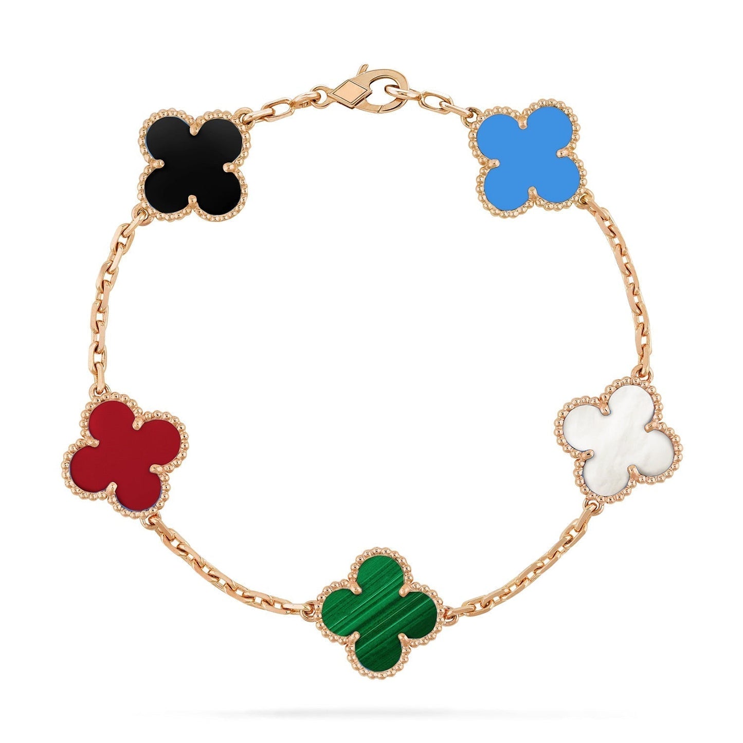 [Mysitc ]New CLOVER 5 MOTIFS MULTICOLOR BRACELET