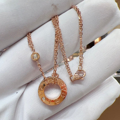Mysitc LOVE NECKLACE 16MM 2 DIAMONDS