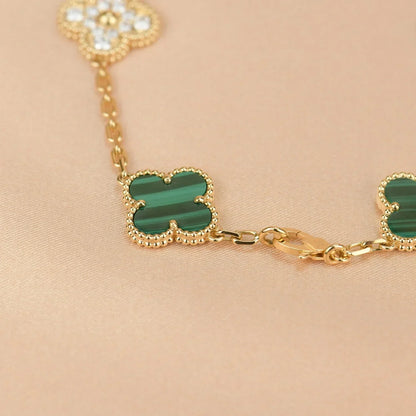 [Mysitc ]New  CLOVER 5 MOTIF MALACHITE BRACELET COLLECTION