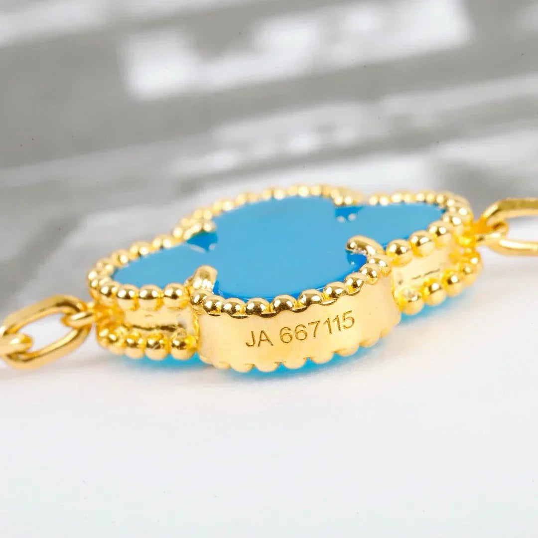 [Mysitc ]New  CLOVER 5 MOTIF TURQUOISE BRACELET COLLECTION
