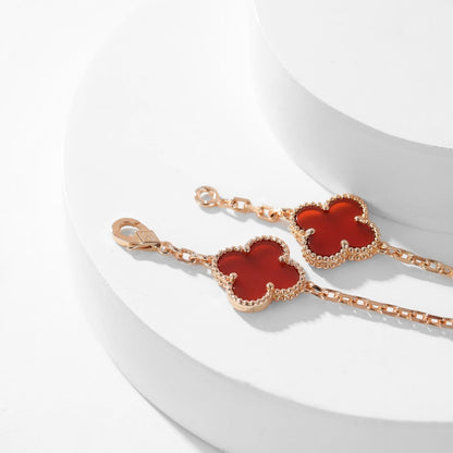 Mysitc CLOVER 10 MOTIFS CARNELIAN NECKLACE