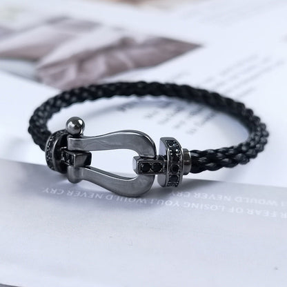 Mysitc FORCE LARGE SERIES HORSESHOE BLACK SAMURAI BRACELET
