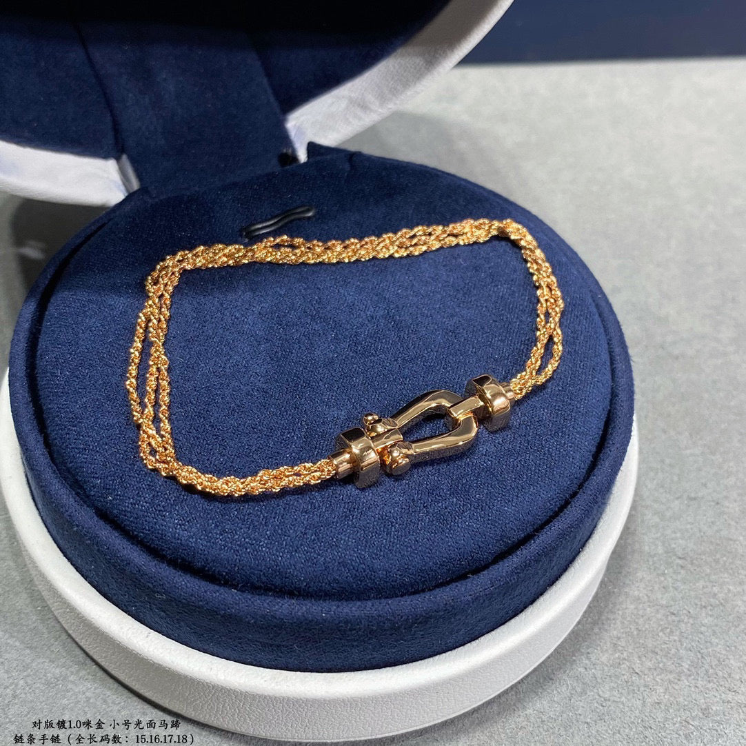 Mysitc FORCE SMALL HORSESHOE  DIAMOND CHAIN ROPE BRACELET
