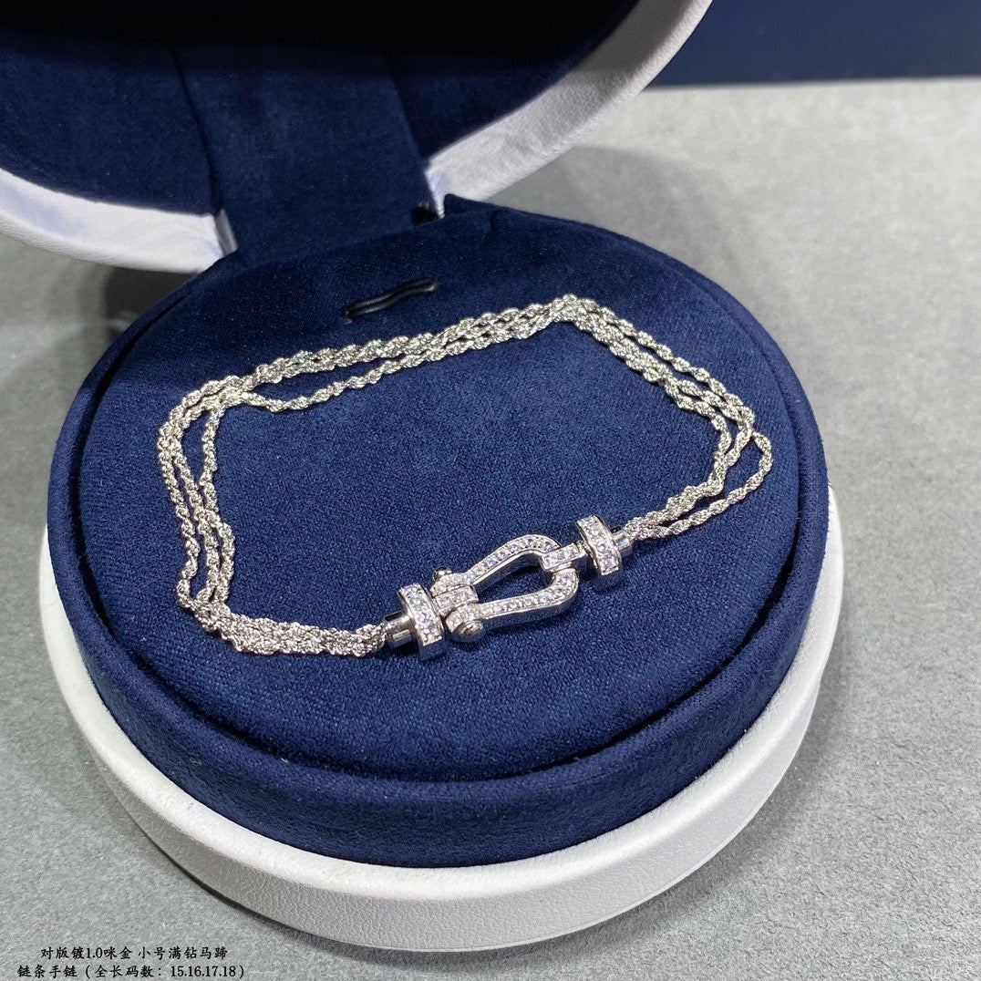 Mysitc FORCE SMALL HORSESHOE  DIAMOND CHAIN ROPE BRACELET
