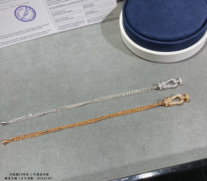 Mysitc FORCE SMALL HORSESHOE  DIAMOND CHAIN ROPE BRACELET