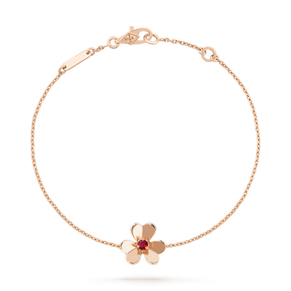 Mysitc FRIVOLE GOLD FLOWER PINK MALACHITE BRACELET