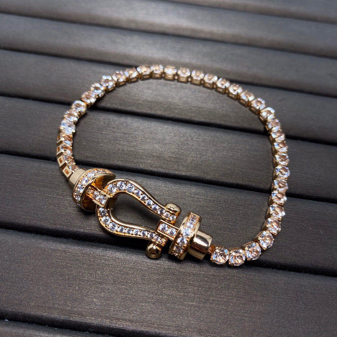 Mysitc FORCE  LARGE HORSESHOE FULL DIAMOND TENNIS BRACELET