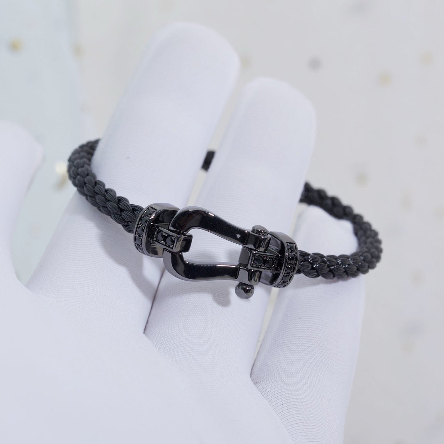 Mysitc FORCE LARGE SERIES HORSESHOE BLACK SAMURAI BRACELET