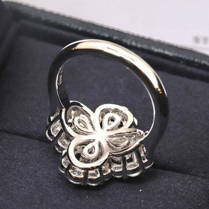 Mysitc LOOP RING FULL MOTIF DIAMOND 16MM SILVE