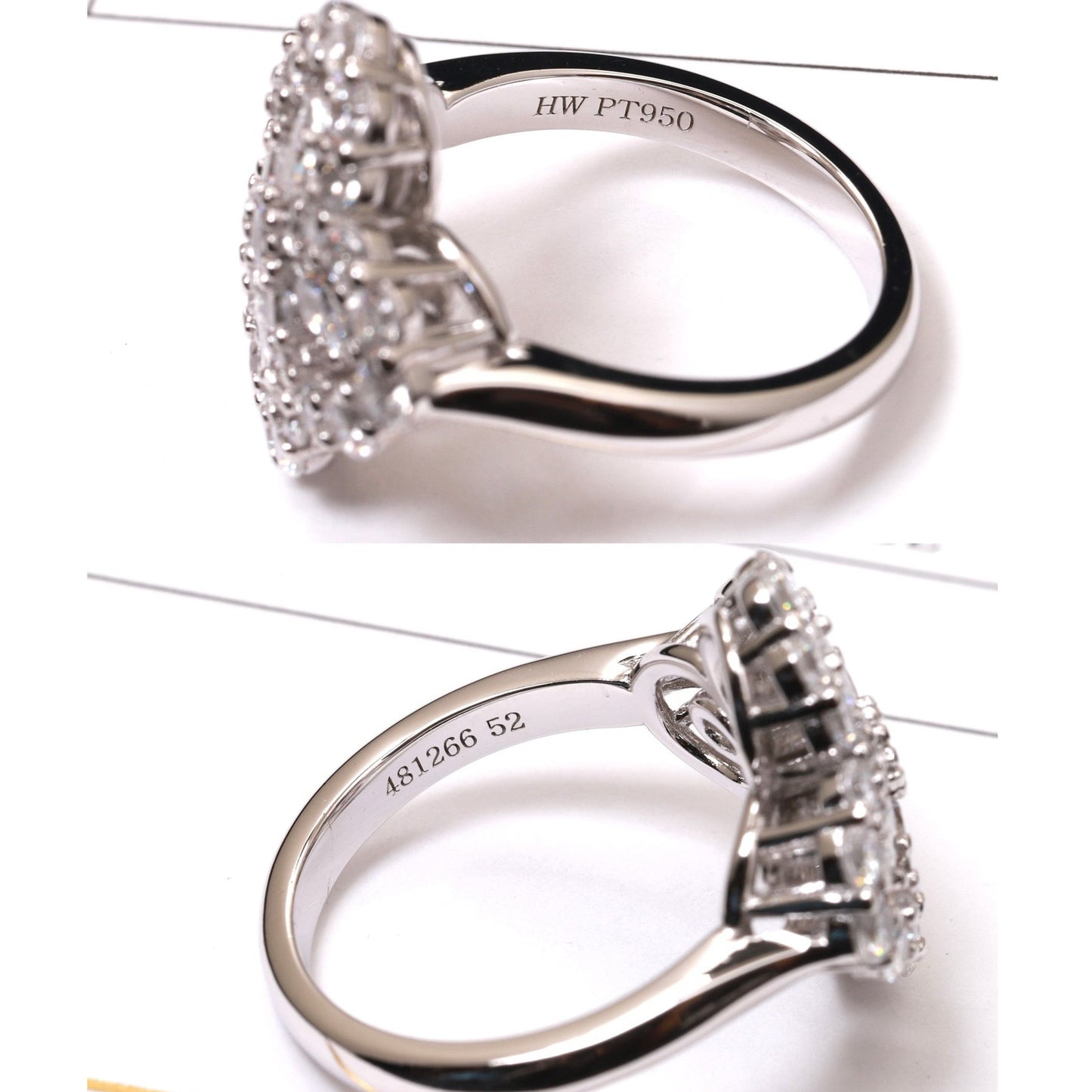 Mysitc LOOP RING FULL MOTIF DIAMOND 16MM SILVE