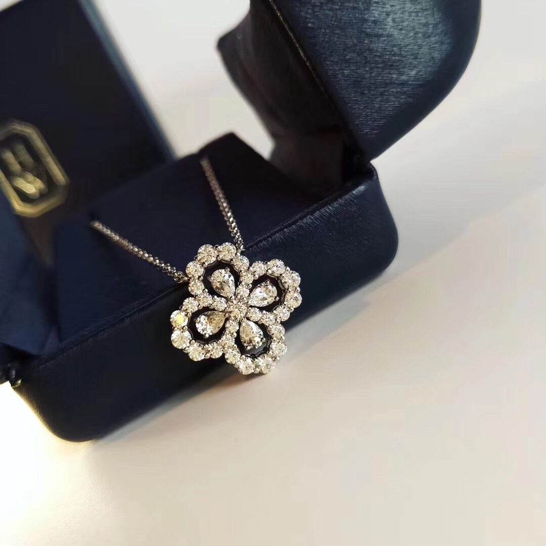 Mysitc LOOP NECKLACE FULL MOTIF DIAMOND 16MM MULTIPLE COLORS