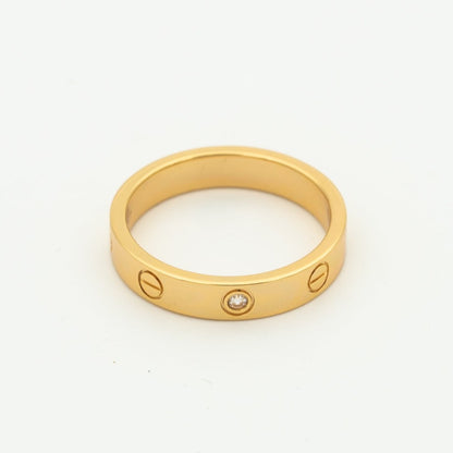 Mysitc LOVE RING 4MM 1 DIAMOND PINK GOLD