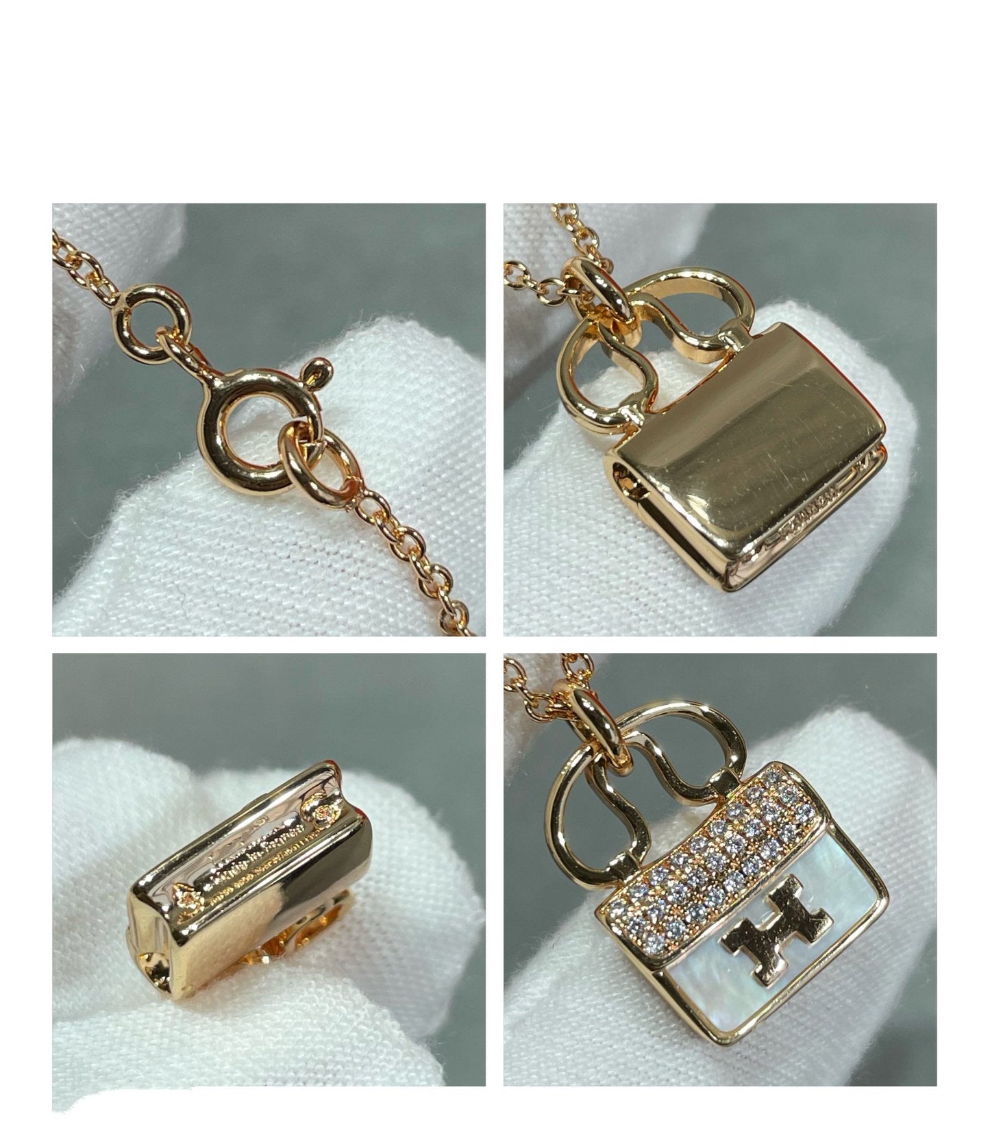 Mysitc H CIRCE MOISSANITE PENDANT NECKLACE GOLD
