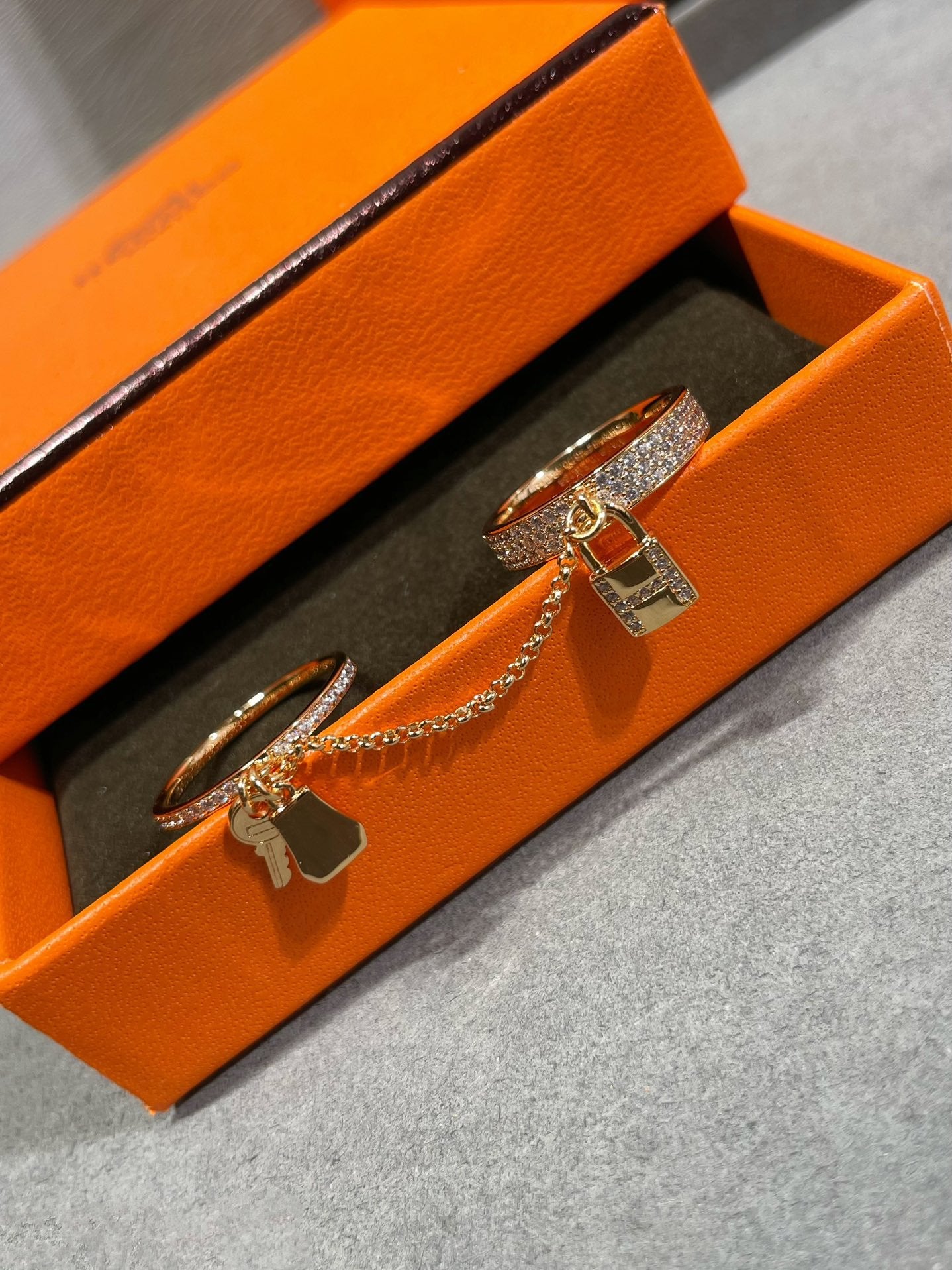 Mysitc HM KELLY CLOCHETTE DOUBLE RING IN  WITH DIAMONDS