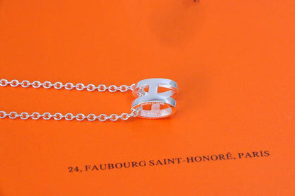 Mysitc HM NECKLACE H LETTER OVAL SERIES